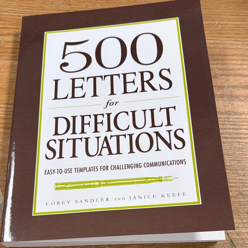 500 Letters for Difficult Situations - Brown Cover